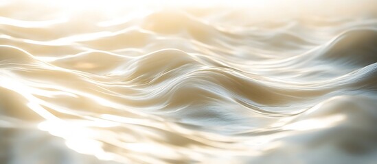 Poster - Captured Soft and Silky Golden Water Waves for Relaxation and Tranquil Environment : Generative AI