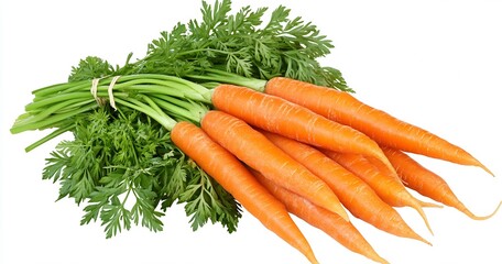 Poster - Fresh and Vibrant Orange Carrots with Green Leaves Perfect for Healthy Cooking and Nutrition : Generative AI