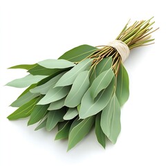 Aufkleber - A beautiful bundle of eucalyptus leaves tied together with twine showcasing their natural elegance and appeal : Generative AI