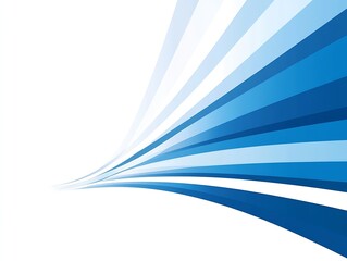 Fototapete - Abstract blue background with smooth flowing lines creating a dynamic and modern design element : Generative AI