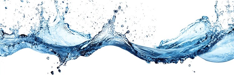 Aufkleber - Gorgeous flowing water waves captured in stunning detail conveying movement and tranquility in nature : Generative AI