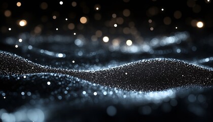 Aufkleber - Glittering waves of light creating a mystical ambiance in a dark space : Generative AI