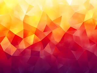 Fototapete - Abstract Background Featuring Warm Gradient Colors of Orange and Yellow in a Geometric Triangle Design : Generative AI