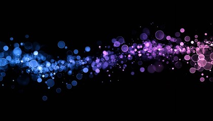 Aufkleber - Dynamic abstract background with colorful bokeh effects in blue and pink hues on a dark backdrop : Generative AI