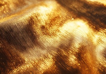 Leinwandbilder - Luxurious golden fabric showcasing a rich texture perfect for fashion and interior design applications : Generative AI