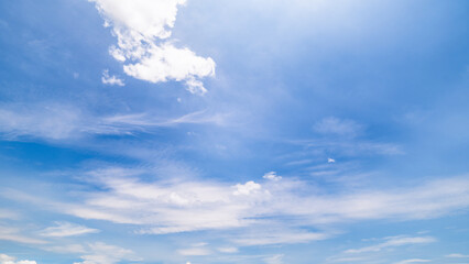 Wall Mural - clear blue sky background,clouds with background, blue sky background with tiny clouds. white fluffy