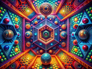 Wall Mural - surreal bold geometric shapes abstract art photography