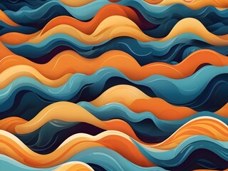 Wall Mural - Colorful Abstract Waves