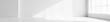 © Gon - Spacious white room, bare white wall, no furniture, decor, studio