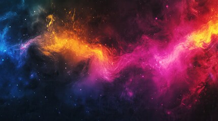 Aufkleber - Inspiration emerges as vibrant colors ignite the darkness and illuminate the cosmos with a dazzling beam of light Generative AI