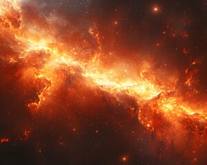 Wall Mural - vibrant cosmic nebula with glowing comets streaking through luminous clouds dynamic space background
