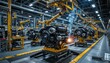 © Kitta Studio - Industrial Engine Production Line with Robotic Arms and Sparks