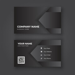 dark gray business card design mockup