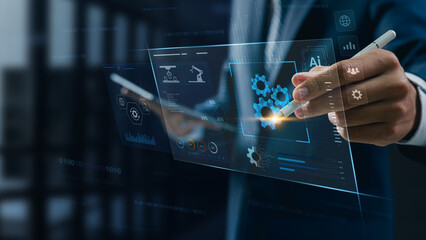 Aufkleber - AI Powered Industrial Automation for Smart Manufacturing and Digital Transformation. AI driven robotic process automation, intelligent workflow optimization, and machine learning solutions.