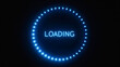 © TB - A Mesmerizing Blue Loading Circle Pulses With Anticipation, Promising An Exciting Digital Journey Ahead With A Dark Background