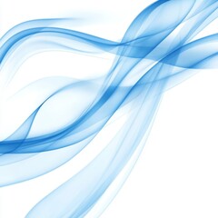 Wall Mural - blue wave with a white background. the blue color is very bright and the wave is very long