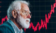 © Maliwan - Elderly Man Analyzing Stock Market Trends on Digital Screen