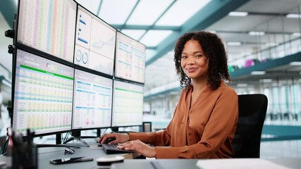 Poster - Data Analyst African Woman Using Spreadsheet