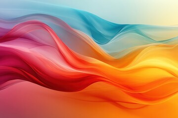 Wall Mural - abstract vibrant flowing colors background