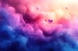 © Mega - Abstract cosmic nebula with floating hearts, space background