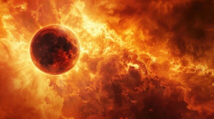 Wall Mural - Abstract black hole with a glowing event horizon, abstract black hole in the cosmos with a supernova explosion.