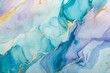 © Vision Stream - Pastel cyan mint liquid marble watercolor background with gold lines and brush stains. Teal turquoise marbled alcohol ink drawing effect.  illustration backdrop, watercolour wedding