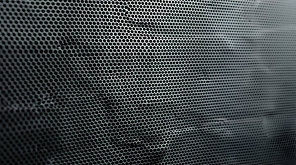 Dark Gray Abstract Background With 3D Geometric Grid Pattern And Gradient Perspective
