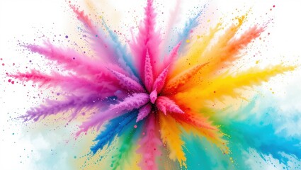 Wall Mural - Vibrant Color Explosion of Abstract Paint Splashes with Dynamic Patterns and Textures
