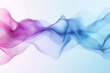 Wall Mural - Abstract digital wave effect flowing in soft blues and purples over a light background, creating a smooth and elegant visual
