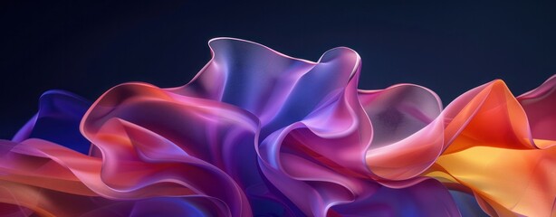 Wall Mural - organic sculpture with smooth curves and flowing forms resembling the shape of an abstract tulip on 