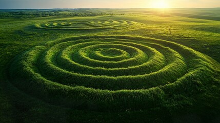 Wall Mural - Layered Grass Ripples
