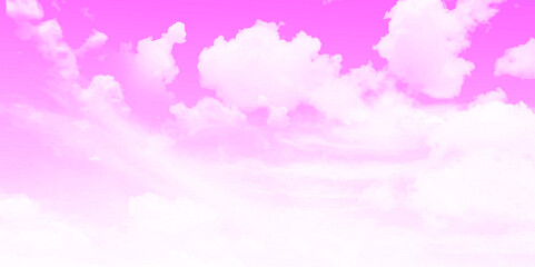 Wall Mural - pink sky background and white cloud background. beautiful sky background. pink sky illustration or w