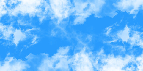 Wall Mural - blue sky with clouds. light sky blue shades watercolor background. sky nature landscape background. 
