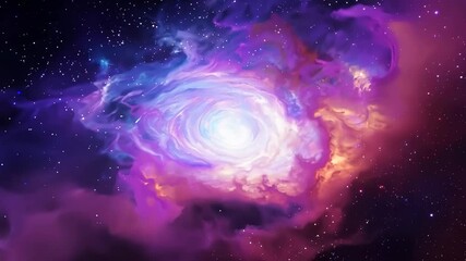 Wall Mural - Vibrant Nebula and Distant Stars: Cosmic Video Background for 4K Universe Exploration