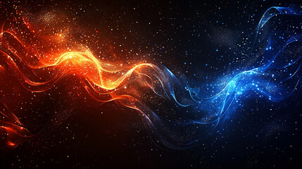 Wall Mural - Abstract energy waves, cosmic backdrop