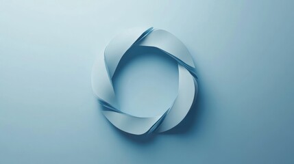 Leinwandbilder - Circular recycling loop symbolizes sustainable consumption in minimalist design with space for text and a focus on harmony and balance