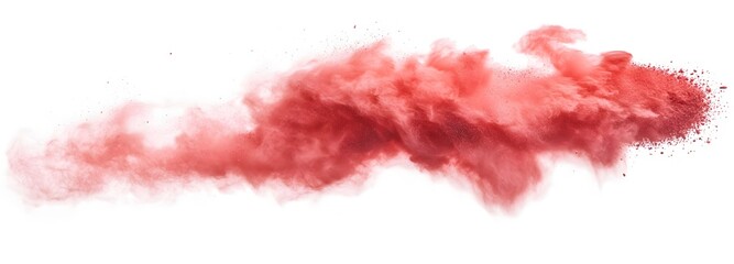 Wall Mural - a bold red powder burst forming a striking cloud on an isolate background
