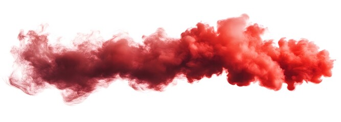 Wall Mural - a bold red powder burst forming a striking cloud on an isolate background