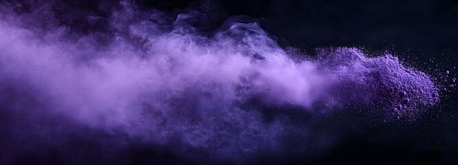 Wall Mural - a delicate mist of lavender-scented powder being sprinkled in soft motion on an isolate background