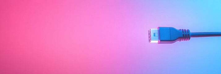 Aufkleber - Network cable with internet symbol against soft gradient background for digital services and technology promotion with space for text