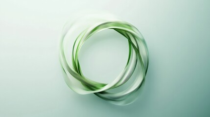 Leinwandbilder - Circular recycling loop design symbolizes sustainable consumption with minimalistic background suitable for eco conscious themes