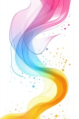 Wall Mural - abstract flowing gradient wave with vibrant colors on white background for modern design and decorat