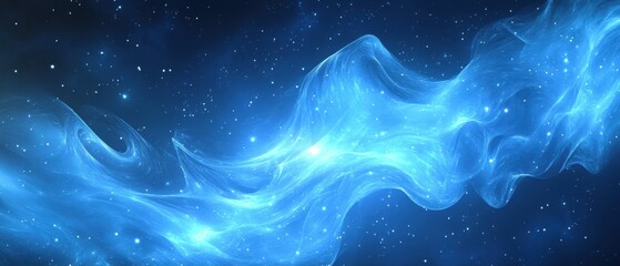 Canvas Print - ethereal cosmic nebula with sparkling stars in deep space creating a mesmerizing celestial vista and