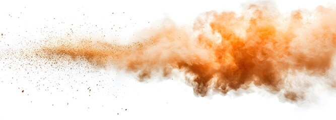 Wall Mural - a smoky puff of gunpowder dispersing into the air on an isolate background