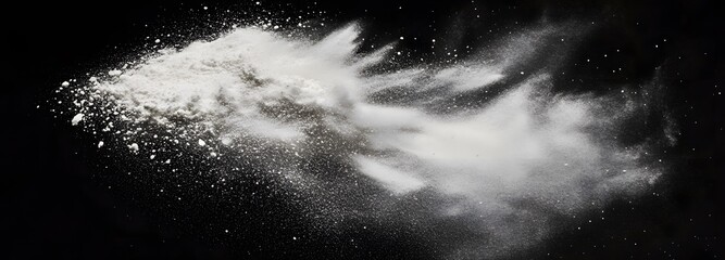 Wall Mural - a soft, cloud-like explosion of finely milled setting powder in mid-air on an isolate background