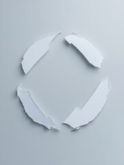 Leinwandbilder - Circular recycling loop illustrates endless sustainability concept against minimalist backdrop with space for text and harmonious composition