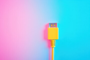 Aufkleber - Network cable with internet icon against a soft gradient background showcasing digital connectivity and modern network services with space for text