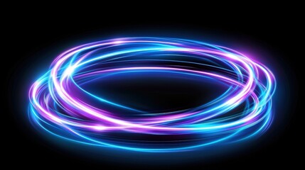 Wall Mural - Abstract Background with Concentric Circles of Bright Colors in Neon Style for Modern Digital Designs