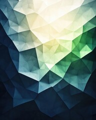 Wall Mural - abstract geometric mosaic background with triangular shapes in gradient blue green and yellow colors