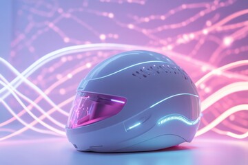 Aufkleber - Innovative hair growth helmet designed with neurostimulation and gentle light for effective use against hair loss